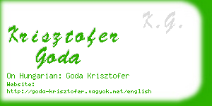 krisztofer goda business card